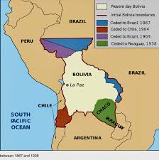 Chile (the prussia of south america) defeated both nations in the first year of war and took the nitrate lands of both peru and bolivia. Ollie Vargas On Twitter The Bolivian Military Has Lost Every Single War It Has Ever Fought In The Areas In Color Is The National Territory They Ve Lost To Each Neighbor They Only