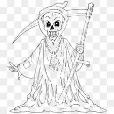 100% free halloween coloring pages. Grim Reaper Scary Halloween Coloring Sheets Free Printable Clipart 450357 Pikpng