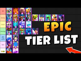 Cards that are niche and have limited strength. Clash Royale Epic Card Tier List Youtube