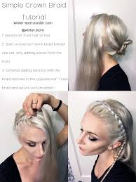 If you're more dedicated and so, i'l m show you some image once … Winter Storn Simple Crown Braid Tutorial This Is Very Pretty