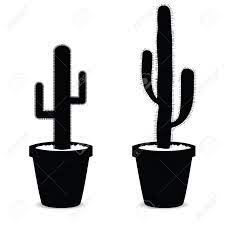 New users enjoy 60% off. Cactus In Pot Black Vector Silhouette Royalty Free Cliparts Vectors And Stock Illustration Image 46444174