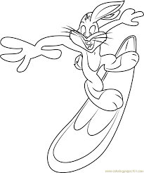 Maybe you would like to learn more about one of these? Bugs Bunny Surfing Coloring Page For Kids Free Bugs Bunny Printable Coloring Pages Online For Kids Coloringpages101 Com Coloring Pages For Kids