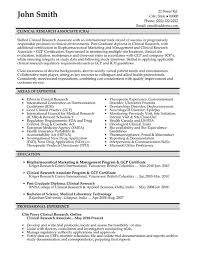clinical research associate resume