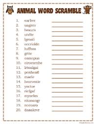 The answer sheet is included. Printable Word Scrambles Print Free Word Scramble Games