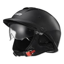 Ls2 Rebellion Matte Black Half Helmet 590 1014
