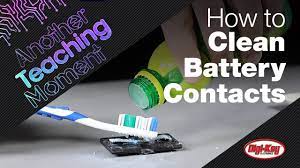 To thoroughly clean the terminals, make a concoction of baking soda and vinegar and rub it on the terminals. How To Remove Battery Contact Corrosion Another Teaching Moment Digi Key Electronics Youtube