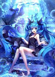 Hatsune Miku Deep Sea Girl Song Underwater Sitting Miku Hatsune Miku Fanart