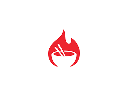 Flame Rice Bowl Food Logo Design Logo Design Inspiration Branding Logo Design Creative