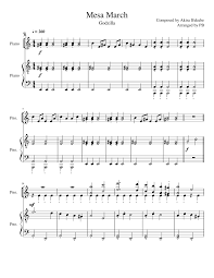 742 views, added to favorites 65 times. Mesa March Godzilla Sheet Music For Piano Solo Musescore Com