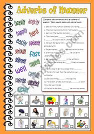 What is another word for manner? Adverbs Of Manner Esl Worksheet By Esther1976