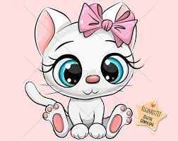 Cute White Kitty Png Digital Download Clipart Sublimation Etsy Clip Art Cute Cartoon Drawings Cute Drawings