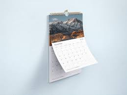 Free Wall Calendar Mockup Free Mockup Free Wall Calendar Wall Calendar Design Wall Calendar