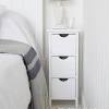 The most common tall bedside table material is metal. 1