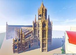 Minecrafteate Replica Minecraft De La Catedral Del Buen Pastor Donostia Espana Catedral Minecraft Catedral De Colonia