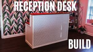 A reception desk should have the features needed by receptionists. Build This Tile Reception Desk Woodworking Business Idea Youtube