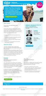 Company Skype Subject Don T Miss Webinar Trends In Desktop Video Conferencing Nemertes Research Skype 4 11 Inboxvision A Gl Newsletter Example