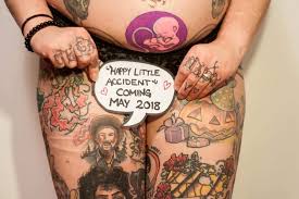 Small pregnancy minimalist tattoo design tattoo dimensions: My Bob Ross Tattoo Helped With Our Pregnancy Announcement Babybumps