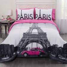 Casa Photo Real Paris Eiffel Tower Bed In A Bag Bedding Set Walmart Com Paris Themed Bedroom Paris Comforter Paris Bedding