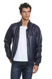 Men S Faux Leather Iconic Racer Jacket Slim Fit Racer Jacket Members Only Jacket Jackets