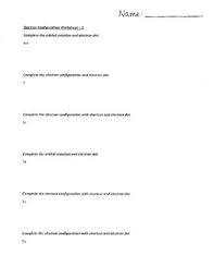 Electron configuration practice worksheet 2 is a sheet of paper on which one performs work. Electron Configuration Worksheet 2 By A W Teachers Pay Teachers