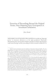 It is settled law that third party proceedings for contribution are regarded as independent of and separate from. Https Academic Oup Com Icsidreview Article Pdf 22 2 349 1760855 22 2 349 Pdf