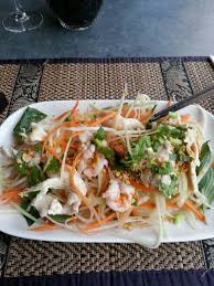 Chicken Shrimp And Papaya Salad Thai Vien 2 75013 Paris France Papaya Salad Meals Papaya