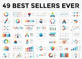 Vector Infographics Set 49 Slides Best Sellers Circle Diagrams