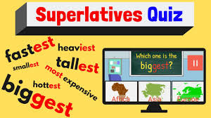 Comparative adjectives are used to compare 2 things and superlative adjectives are used to top of our list of games to teach comparative and superlative adjectives is 'classroom olympics'. Superlatives Quiz Fun Esl Game Easy English Quiz Youtube