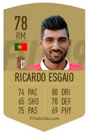 Braga) in pro evolution soccer 2021. Ricardo Sousa Esgaio Fifa 19 Rating Card Price