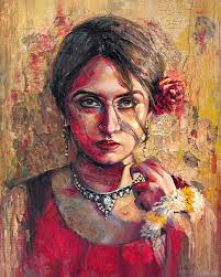 Ray of hope Self portrait Mixed media