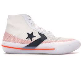 Black And Orange Converse High Tops Pre Owned Converse All Star Pro Bb White Black Orange In White Bold Mandarin Black Modesens Converse All Star Converse New Converse