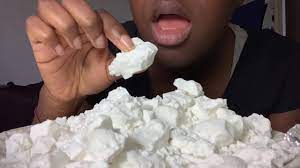 Eating Only The Big Cornstarch Chunks Very Crunchy Youtube