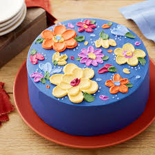 Easy Painted Buttercream Flower Cake Recipe Savoury Cake Cake Decorating Cake