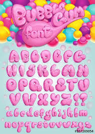 Font Bubble Gum Vector Set Of Pink Cartoon Letters Illustration Of Sweet Bubble Symbols Alphabe In 2020 Lettering Alphabet Fonts Graffiti Lettering Graffiti Alphabet