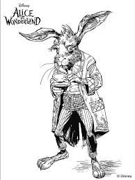 Tim Burton S Alice In Wonderland Coloring Page Dibujos Ilustraciones Pais De Las Maravillas