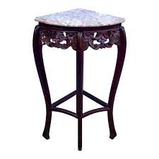 Vintage French Style Pink Marble Rosewood Quarter Round Corner Table For Sale Table Corner Table Simple Bedroom Design