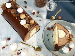 Buche De Noel Coco Chocolat Facon Bounty Meilleur Du Chef Buche De Noel Recette Buche De Noel Dessert Noel