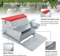 Automatic Treadle Poultry Feeder Galvanized Steel Rat Proof 25lb Automatic  Chicken Feeder - Galvanized Steel - Rat Proof & Weatherproof Poultry Feeder  ...