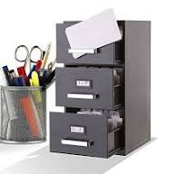 Mini File Cabinet Business Card Holder 3-Drawer