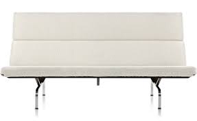 With its long, low profile, the eames elliptical table sits dramatically in front of a long sofa or in the middle of a chair grouping. Eames Sofa Compact Hivemodern Com