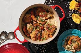 I was a little unsure whether george would accept this moroccan chicken with couscous for his dinner tonight. Moroccan Chicken With Acorn Squash And Lemon Couscous Le Creuset Official Site