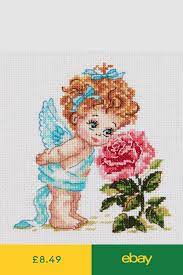 You supply your own fabric and floss. Hand Embroidery Kits Crafts Ebay Cross Stitch Cross Stitch Angels Baby Cross Stitch Patterns
