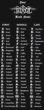 Metal Band Name Generator Funny Name Generator Band Name Generator Name Generator