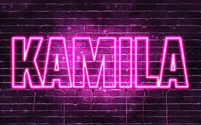 Weird things about the name kamila: Herunterladen Hintergrundbild Kamila 4k Tapeten Die Mit Namen Weibliche Namen Kamila Name Lila Neon Leuchten Die Horizontale Text Bild Die Mit Namen Kamila Fur Desktop Kostenlos Hintergrundbilder Fur Ihren Desktop Kostenlos
