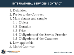 In those types of contracts, an actual tangible good is being exchanged for money. International Services Contract Contract Template And Sample
