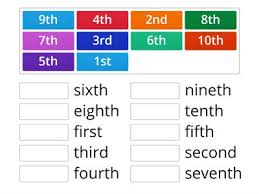 Improve your math knowledge with free questions in ordinal numbers and thousands of other math skills. Ordinal Teaching Resources