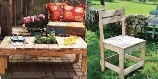 Mobilier palette meuble jardin palette salon de jardin palettes meubles en bois de palettes palette extérieure palette bois coussin matelas diy: Salon De Jardin En Palettes 10 Tutos Pour Le Faire Soi Meme Femme Actuelle Le Mag