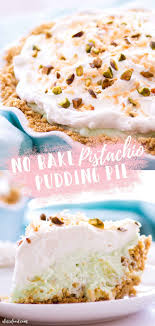 No Bake Pistachio Pudding Cream Pie Cream Pie Recipes Pistachio Dessert Pudding Baking