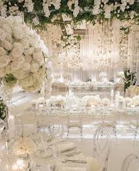 Beautiful wedding hall decoration flowers. Pin By Sherry Navarrette On Decorations Wedding Hall Decorations White Wedding Decorations White Weddings Reception