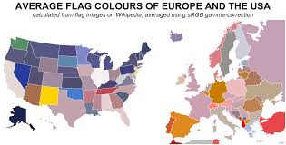 Average Flag Colours Us Versus Europe Flag Colors Flag Colours